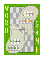 new word game as scrabble with letters on a chess board